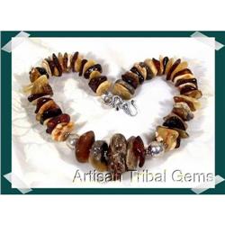 Chunky Baltic Amber Sterling Choker~110 Grams #2218087