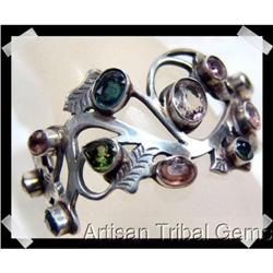Springtime Beauty~Gemstone Sterling Silver Cuff#2218091