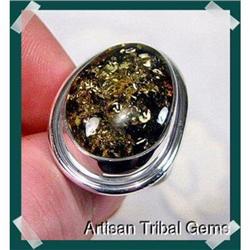 High Quality Baltic Amber Sterling  Ring~size 8#2218095
