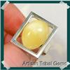Image 1 : Adjustable CREAMY BUTTER Baltic Amber Sterling#2218097