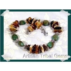 AMAZING Turquoise BALTIC Amber Necklace~99 #2218099