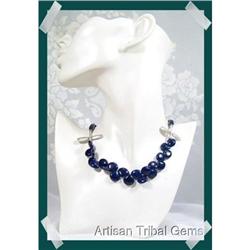 OUTSTANDING Sodalite Gemstone Silver Necklace #2218101