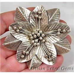 Massive 53.1 GRAMS Karen Tribal Flower Pendant #2218149