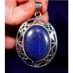 2.5" LAPIS Sterling Jaali Pendent #2218150