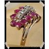 Image 1 : Diamond & Ruby Gemstone 10K Dinner Ring #2218188