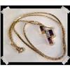 Image 1 : Amethyst Diamond Stamped 14k Cross Necklace #2218202