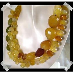 GOLDEN Chalcedony Gemstone Necklace~256 GRAMS #2218207