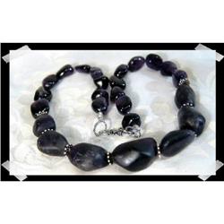 Casual AMETHYST Nugget Sterling Necklace~125 #2218209