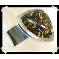 Bold MODERN Baltic AMBER Sterling Bracelet so #2218223