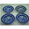 Image 1 : SET OF 4 ENGLISH BLUE WILLOW DESSERT BOWLS #2218275