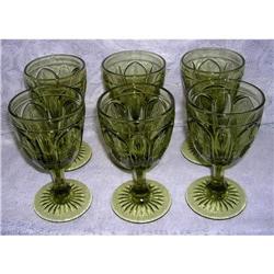 Grape-Avocado Water Goblets by Red Cliff Glass #2218332