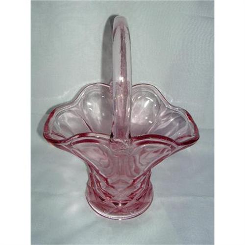 Pink Depression Glass Basket 2218343