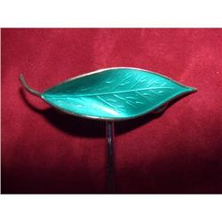DA David Andersen Norway Sterling Leaf Broach  #2218419