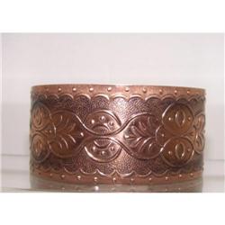Estate Handmade Copper Bangle Bracelet  #2218437