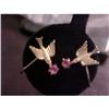 Image 1 : 10k Victorian Dove Scew Back Earrings/ Ruby's #2218502