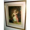 Image 1 : Victorian Print  made 1830 colored , signed #2218607