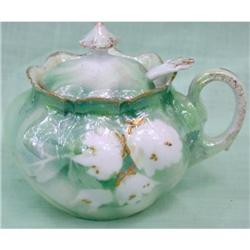 R S Prussia Mustard Jar with Spoon #2234172