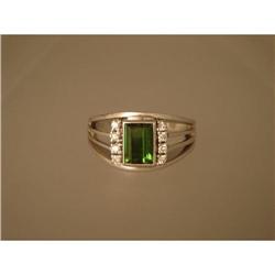 Ring  14ct   Green  Tormaline  and  Diamonds #2234185