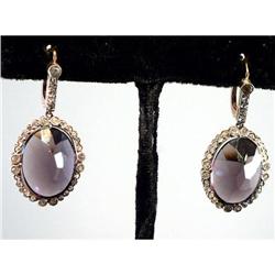 Antique Victorian 18K Gold Amethyst Earrings #2234195
