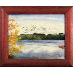 "Canoe Trip" by V. F. Scott - landscape oil #2234214