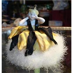 Harlequin Powder Puff PIN CUSHION DOLL #15 #2234264