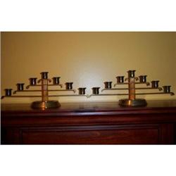 Pair of Outstanding Art Deco Brass & Bakelite #2234302