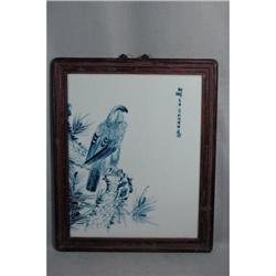 Chinese  Blue  and  White  Porcelain  Plaque   #2234328