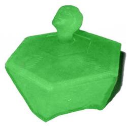 VAMP Green Satin Glass Art Deco Powder Jar #2234371