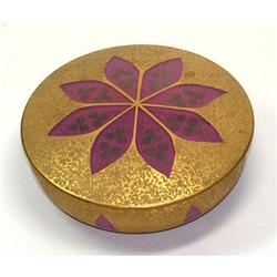 Gold Encrusted Amethyst Glass Powder Jar #2234414