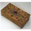 Image 1 : Jeweled Ornate Ormolu & Teak Jewelry Box #2234535