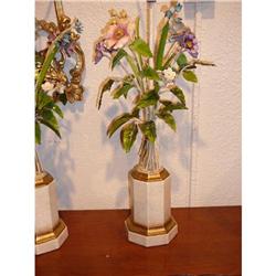 Pair of  Painted Italian Tole Lamps #2234548