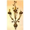 Image 1 : Pair of Iron and Tole Sconces Wal Lights #2234558
