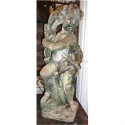 Pair of Carved Stone Garden Statues Cherubs #2234559
