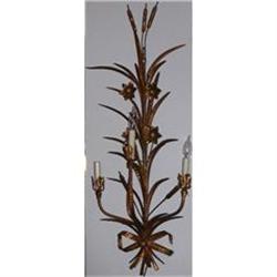 Pair of Tole Wall Sconces Wall Lights #2234574