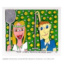 She Likes Tennis, He Likes Golf    3D pop art #2234601