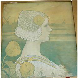 ART NOUVEAU BERTHON LITHOGRAPH, FRANCE 1901 #2234624