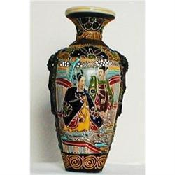 KYOTO MORIAGE POTTERY VASE, SIGNED 19th Century#2234627