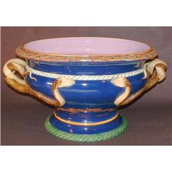 MINTON MAJOLICA JARDINIERE SIGNED ,ENGLAND #2234634