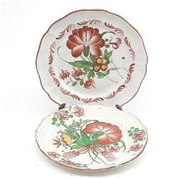 Strasbourg, Les Islettes Pair of Faience Plates#2234644