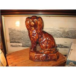Rockingham Glaze Pottery Spaniel  #2234660