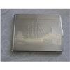 Image 1 : Antique Silver Cigarette Case with a Ship #2234666