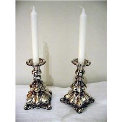 Silverplated rococostyle candlesticks #2234670
