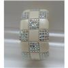 Image 1 : Lucite Checkerboard Hinged Rhinestone #2234683