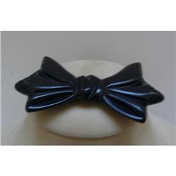 Bakelite Vintage Large Black Bow Brooch #2234689