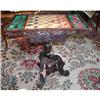 Image 1 : Antique Arts & Crafts Handcarved Oak Checkers #2234698