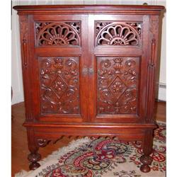 Antique Belgian Oak Humidor Cabinet c.1920's #2234700