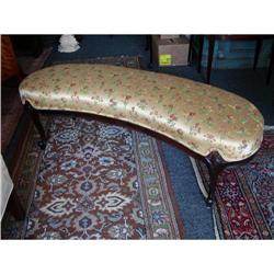 LARGE Antique KIDNEY Shape Window Seat c.1920 #2234706