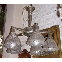 American Holophane  Chandelier Art Deco 5 #2234713