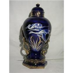 England Potiche Art Deco with herons scene #2234724