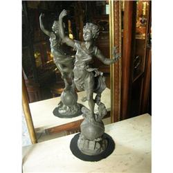 Lady Sculture Petit Bronze Signed #2234729